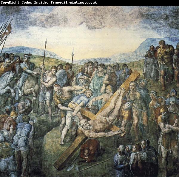 Michelangelo Buonarroti The crucifixion of the Hl. Petrus